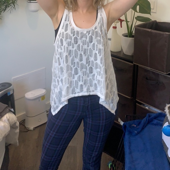 White Lace SwingTank boho top - Picture 3 of 14